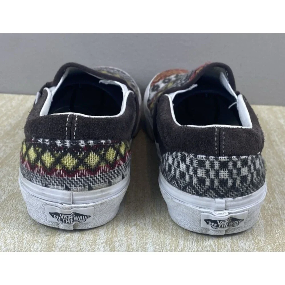 VANS Classic Slip-On Canvas Shoes Men's 5 or Women's 6.5 - Fair Isle Brown